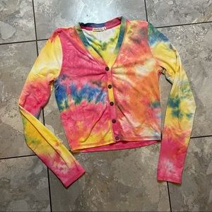 Cropped tie dye shirt